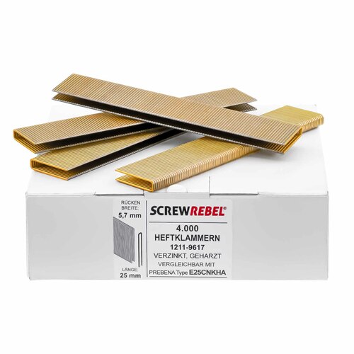 Screw Rebel / Heftklammern Verzinkt Geharzt 