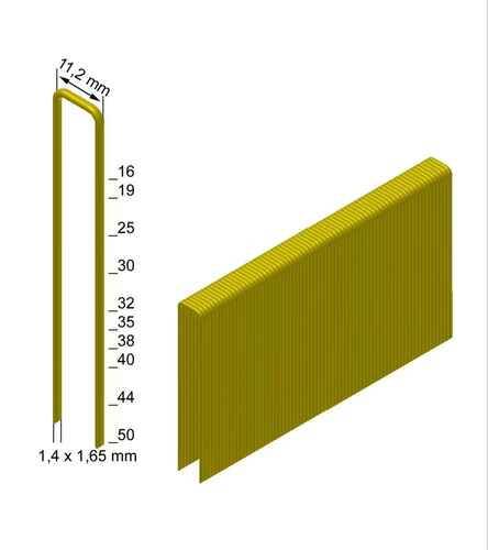 SCREW REBEL Heftklammern - Typ Z - verzinkt & geharzt - 35 / 40 / 50 mm - Klammerr�cken 11,2 mm