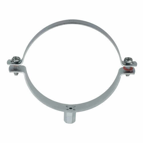 Massivrohrschelle verst�rkt - Stahl galvanisch verzinkt - Doppelgewinde M8+M10