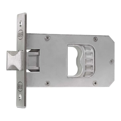 Pferdeboxen Schloss - Stulpma� 140 x 35 x 4 mm - Gesamtma�e Schlossk�rper 154 x 80 x 20 mm - Edelstahl geb�rstet - links & rechts verwendbar - mit gro�er Falle