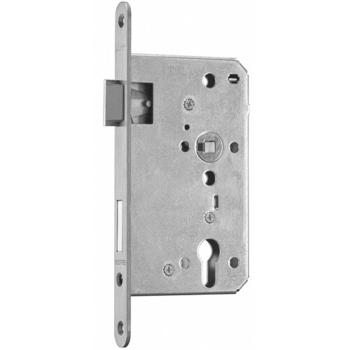 Einsteckschloss Objekt - Profilzylinder gelocht, runder Stulp 24x235 - Dorn 55 - Profilzylinder (PZ) - 1 Stk.