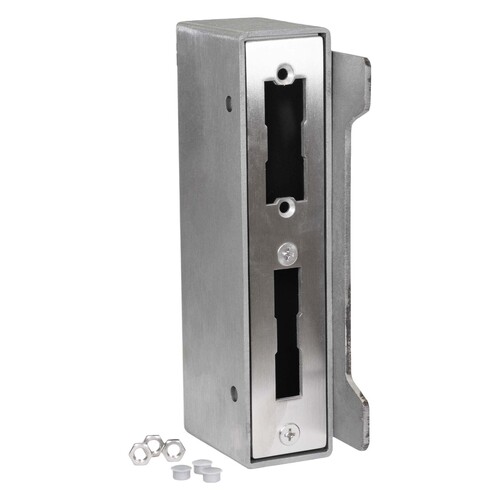 Stahl Gegenkasten f�r Kastenschloss 172 x 60 x 30 mm V2A Schlie�blech vorbereitet f�r E-�ffner