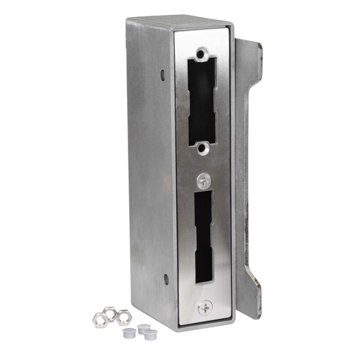 Stahl Gegenkasten f�r Kastenschloss 172 x 60 x 40 mm V2A Schlie�blech vorbereitet f�r E-�ffner