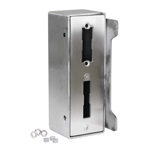 Stahl Gegenkasten f�r Kastenschloss 172 x 60 x 60 mm V2A Schlie�blech vorbereitet f�r E-�ffner