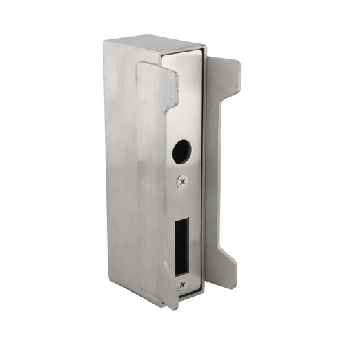 Stahl Schiebetor Gegenkasten - 40 mm - 172 x 55 mm - rechts & links verwendbar - inkl. Edelstahl Schlie�blech