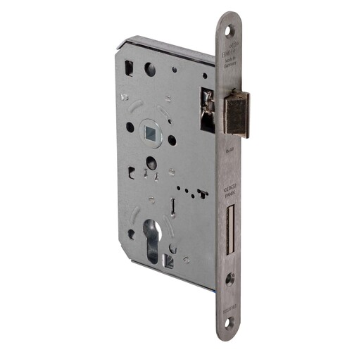 BMH Panik-Einsteckschloss 1013 PZ - Funktion D - DIN Rechts - 9/72 mm - Rundstulp Edelstahl 24 x 235 mm - Dornma� 65 mm