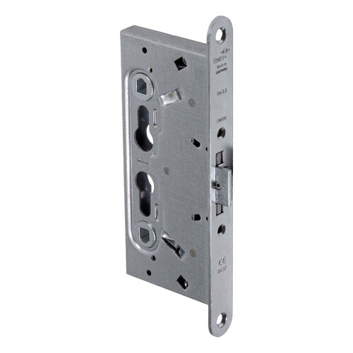 Feuerschutz-Panik-Einsteckschloss - Funktion E - Rundstulp 24 x 235 mm - Dornma� 65 mm / Entfernung 72 mm/ Nuss 9 mm - DIN links / rechts