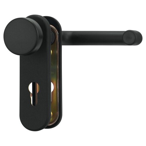 Schutzbeschlag KFG FS - f�r Feuerschutzt�ren - Schwarz - Knauf au�en / Dr�cker innen - T�rst�rke 40-66 mm - DIN 18273