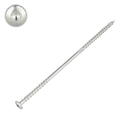 Topduo Dachbauschraube 8 x 255 mm - Tellerkopf - Doppelgewinde - ETA - TX40 - f�r Aufsparrend�mmung - 50 St�ck