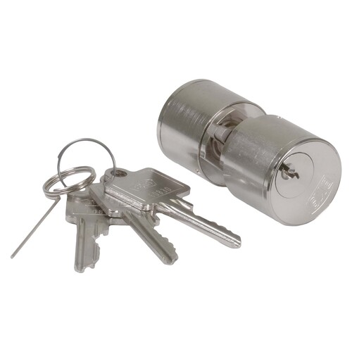 DIN 18252 - BKS Kurzzylinder 3177 - 25/25 mm - Messing vernickelt - 3 Schl�ssel