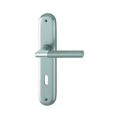 Zimmert�r Garnitur Hoppe Langschild 72mm 35-45mm Alu/Chrom