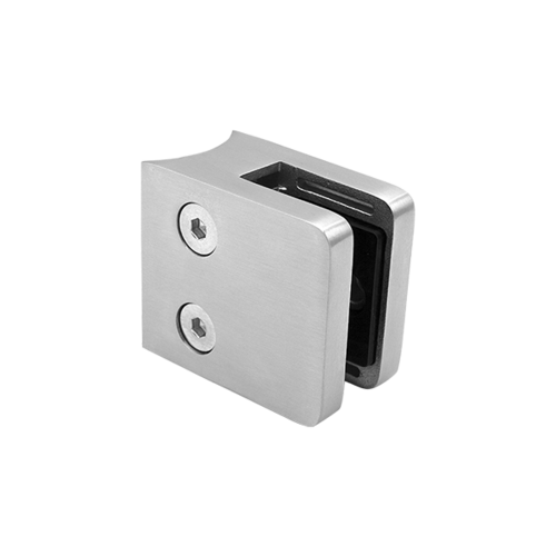 Klemmbefestigung edelstahleffekt - 48 x 48 mm - Anschluss 42,4 mm Modell 40 - mit allgemeiner bauaufsichtlicher Zulassung