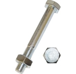 Baubolzen mit Mutter - 4.8 - galvanisch verzinkt - CE EN 15048 - f�r Stahl- & Holzbau