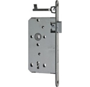 Zimmertrschloss Buntbart 55/72/8 - DIN Links - Rundstulp 20 mm - verzinkt - Standard BB