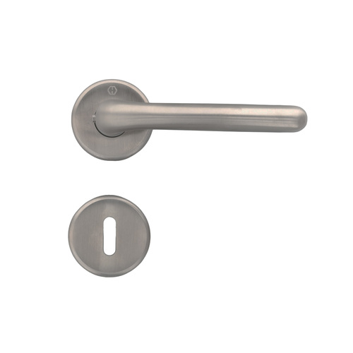 HOPPE Edelstahl Rosettengarnitur mit Schl�sselrosetten - Cardiff - rund - 8 mm Vierkant - verdeckt verschraubt