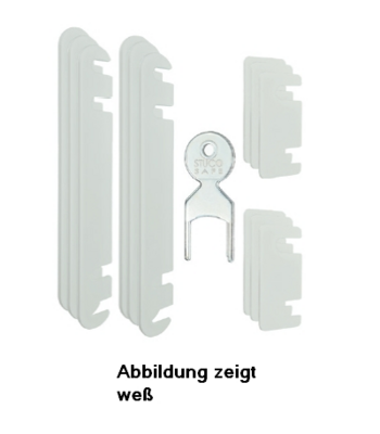 Ausgleichsplatten f�r Bandseitensicherung wei�