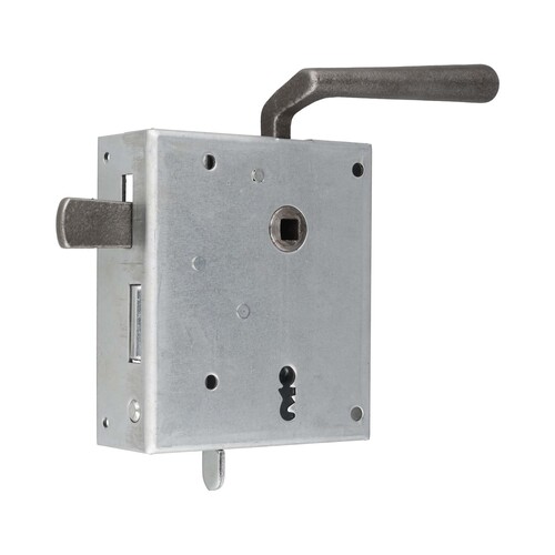 Knebeldr�ckerschloss mit hebender Falle und Bartschl�ssel LE