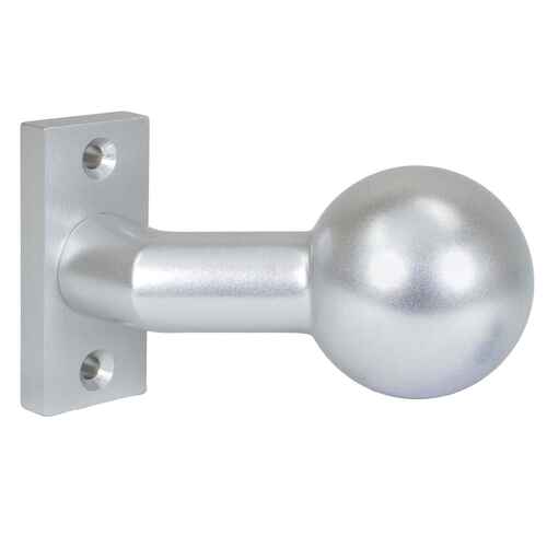 Knauf auf Rosette kantig - feststehend - DIN Links/Rechts umstellbar - 67x30x10 mm - Edelstahloptik