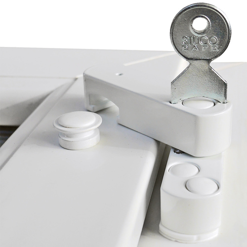 Bever Stuco Safe 22S, gepr�fte Fenstersicherung mit Pilzkopf wei�, braun oder silber