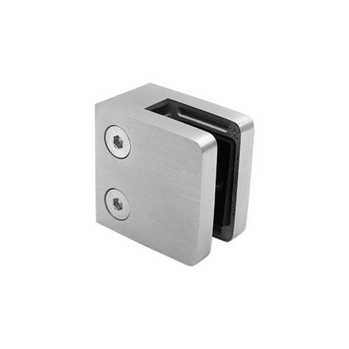Glasklemme Edelstahleffekt - 48 x 48 x 30 mm | Modell 40 - Klemmstrke 1,5-2,00 mm 