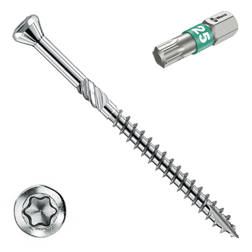 Terrassenschraube C2 martensitisch Bitpack