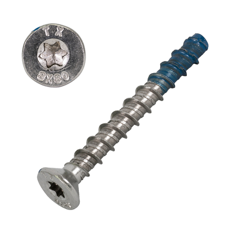 Betonschraube Senkkopf mit Bimetall Spitze, Edelstahl A4 Rostfrei, ETA Option 1