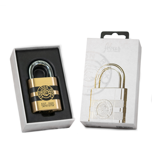 ABUS 83/45 IRON ROCK Limited Edition - Vorhangschloss - Messing - Jubil�umsedition - NANO PROTECT