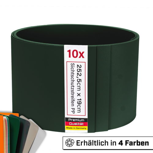 Zaunrebell Sichtschutzstreifen aus PP mit Lederprgung bzw. Perloptik zum Einflechten in Zune