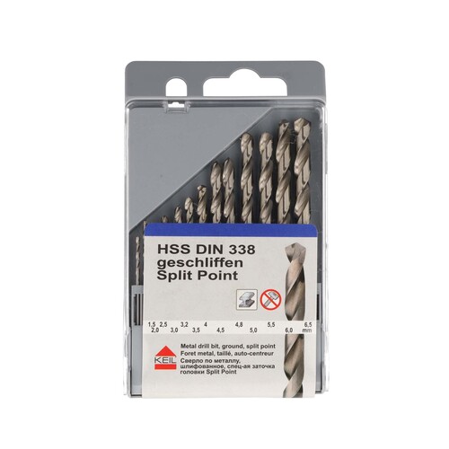 HSS-Bohrer-Set f�r Metall 1,5 - 6,5 mm (13-teilig) KEIL