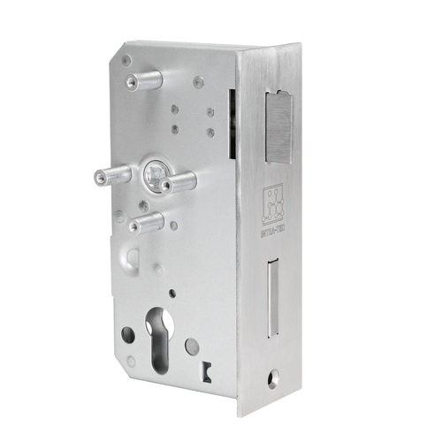 INTRA-TEC Ersatzschloss fr Schloss- & Anschweiksten - fr 60er Rohr, Dorn 60 mm, Entfernung 72 mm, DIN L/R, Edelstahl-Stulpe, Profilzylinder