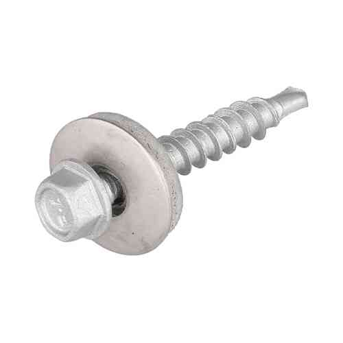 Sechskantschraube mit angepresster Scheibe -  Vollgewinde, Dichtscheibe 19 mm, Bimetall, Ruspert, f�r Holz & Stahl