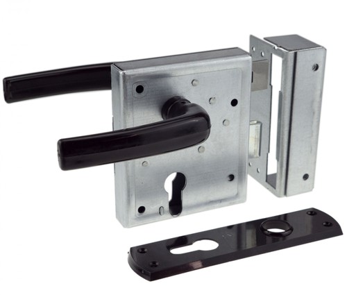 Universal Kastenschloss mit Dr�cker und Schild