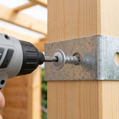 Pfostenverbinderschraube - Zink-Lamellenbeschichtung (Ruspert) - grau - TX40 - f�r Holzbau