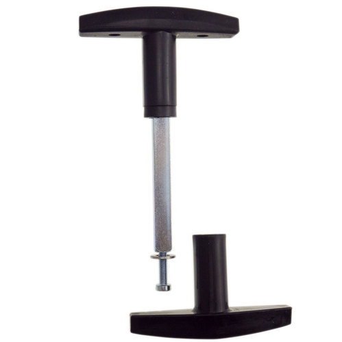 Garagentorgriff Garnitur Kunststoff schwarz, 9 mm