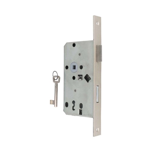 Korridorschloss - Dornma� 55 mm - Entfernung 72 mm - Vierkant 8 mm - Stulp 24 x 235 mm kantig - 2-tourig - inkl. 1 Schl�ssel