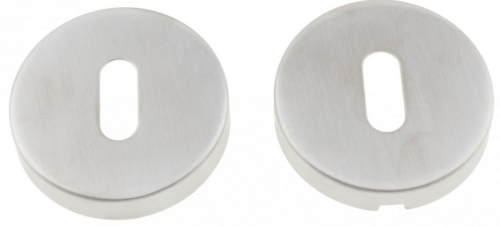 Rundrosette f�r Buntbart / Schl�ssel - INOX Edelstahl -  52 mm - beidseitig