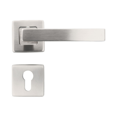 T�rdr�cker Quadros QRG - Edelstahl - Cliprosette - festdrehbar - DIN links & DIN rechts - Rosette 53 x 53 x 8 mm
