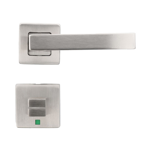 T�rdr�cker Quadros QRG - Edelstahl - Cliprosette - festdrehbar - DIN links & DIN rechts - Rosette 53 x 53 x 8 mm