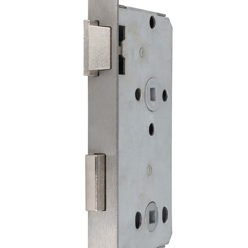 WC-Schloss gef�lzt - Edelstahl (Niro) - DIN links & DIN rechts - Dornma� 55 mm - Entfernung 78 mm - Stulp 20 x 235 mm rund - 8 mm Nuss - 1-tourig