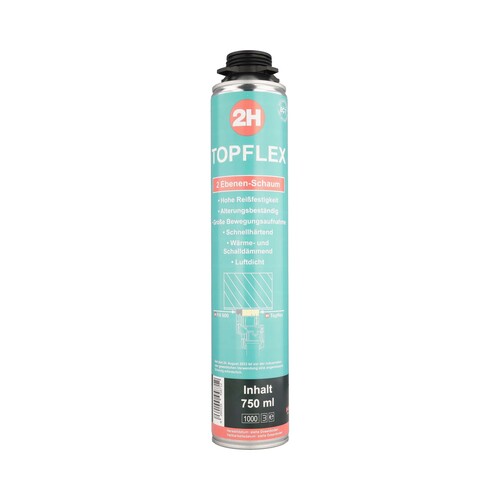 Topflex PU-Schaum 750 ml - 2-Ebenen-Dichtung - flexibel - luft- & schlagregendicht - f�r Fenster & T�ren