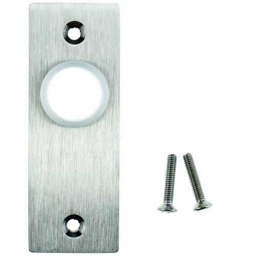 Dr�ckerschild rechteckig Edelstahl massiv 32x86x6 mm Lochabstand 67 mm