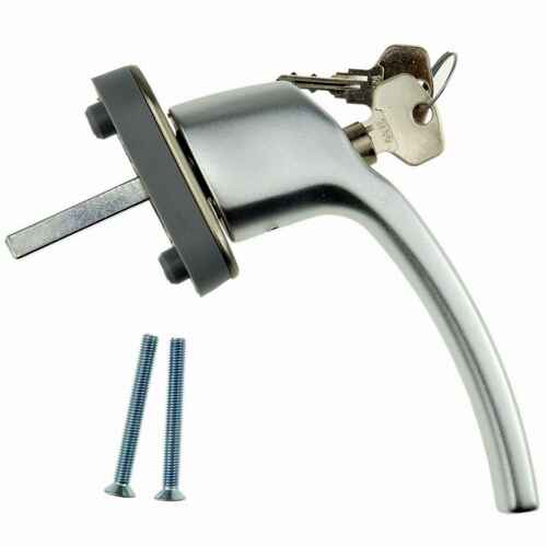 Abschlie�barer Fenstergriff F1 - 7x7 mm Vierkant - Stiftl�nge 38 mm - Lochabstand 44 mm - gleichschlie�end