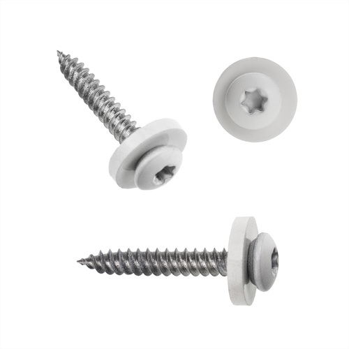 Fensterbankschrauben Edelstahl A2, wei� lackiert, RAL 9016 - 3,9 x 25mm