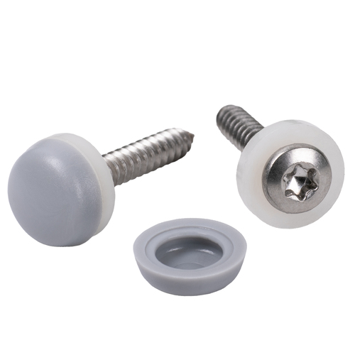 Fensterbankschrauben Edelstahl A2 - mit Abdeckkappen & Dichtscheibe - PZ2 oder TX - f�r Aluminium-Fensterb�nke 