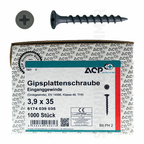 Schnellbauschrauben, Gipskartonschrauben, Trockenbauschrauben, Rigipsschrauben