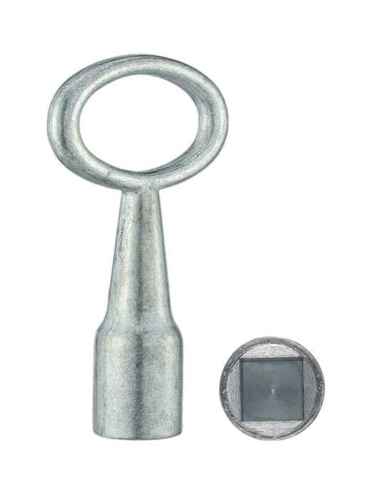 Bever Dornschl�ssel - Vierkant 6 mm - Zinkdruckguss, 55 mm L�nge, 37 mm Breite - f�r T�rschl�sser