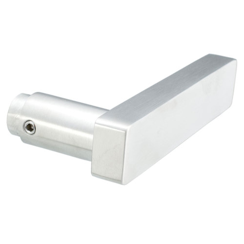 Dr�cker T�rgriff Edelstahl massiv 25 x 120mm, eckige moderne Form, Vierkantloch  8 mm, Links und Rechts verwendbar