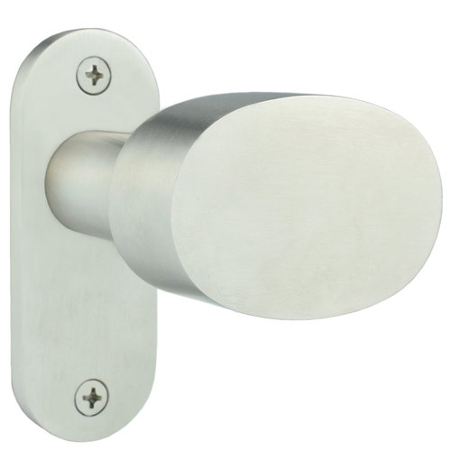  Knauf 40 x 60mm, oval, fest, mit Schild Ls/Rs.umstellbar, Edelstahl