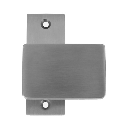 Edelstahl-Knauf fest mit Kurzschild - eckig - V2A - 32 x 85 x 6 mm - 67 mm Schraublochabstand