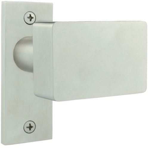 Knauf 40 x 60mm, kantig, fest, mit Schild Ls/Rs.umstellbar, Edelstahl